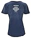 Harley-Davidson Women's Decked Out Embellished H-D V-Neck Tee, Denim Ombre