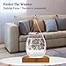 KYMAKE Storm Glass Weather Predictor - Creative Crystal Glass Bottle Desktop Drops Craft Weather Station with Pure Wood Base - High-Class Decoration on Home & Office (Large)