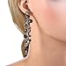 EVER FAITH Austrian Crystal Bridal Prom Wave Flower Vine Earrings for Women, Sister