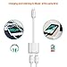 Headphone Jack Adapter for iPhone Xs/Xs Max/XR/8/8 Plus/X/7/7 Plus Adapter Audio & Charger & Call & sync Cable For iPhone Dongle Splitter Connector 2 in 1 Splitter Adapter Support All IOS System-Whitethumb 1