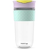 SoleCup. Large Travel Mug - Reusable Insulated Coffee Mug - 18oz/530ml BPA-Free Hot Drink Travel Mug with Lid & Silicone Band (Ice Cream, 18oz)