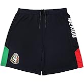 Icon Sports Kid’s Soccer Shorts – Official Licensed Youth Mexico National Team Athletic Running Workout Active Performance Shorts, Black sz. X-Large