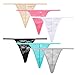 Closecret Lingerie Women Low Rise T-string Multi Pack Vary Color T-back Thong Panties