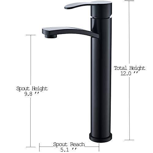 VALISY Modern sus304 Stainless Steel One Hole Single Handle Tall Matte