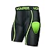 Youper Boy's Core Compression Short with Soft Foam Beginners Protective Athletic Cup (Medium, Black)