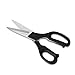 Heavy Duty Kitchen Scissors and Poultry Shears Stainless-Steel Multi-Purpose Dishwasher Safe Utility Scissors for Cutting Chicken, Turkey, Meat and Fish Sharp Blades (Black)