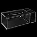 MyGift Deluxe Clear Acrylic Counter Top Multi Compartment Storage Organizer Box Tray w/Tissue Dispenser Box