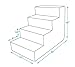 Best Pet Supplies Dog Stairs & Steps - CertiPur-US Made in USA Foam Steps for Small Dogs & Cats, Non-Slip Indoor Balanced Pet Step Support, Dog Ramp, No Assembly, Lambswool, 4-Step (18-inch Height)