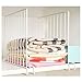 TOPHOUSE 4 Pack Metal Shelf Divider for Closet with 8 Clothing Size Dividers Round Hangers Closet Dividers（White）