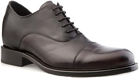 GuidoMaggi Men's CASTRO 3.1" Height Increasing BROWN Leather Elevator Shoes 45.5