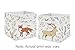 Sweet Jojo Designs Woodland Animal Toile Foldable Fabric Storage Cube Bins Boxes Organizer Toys Kids Baby Childrens for Collection Set of 2