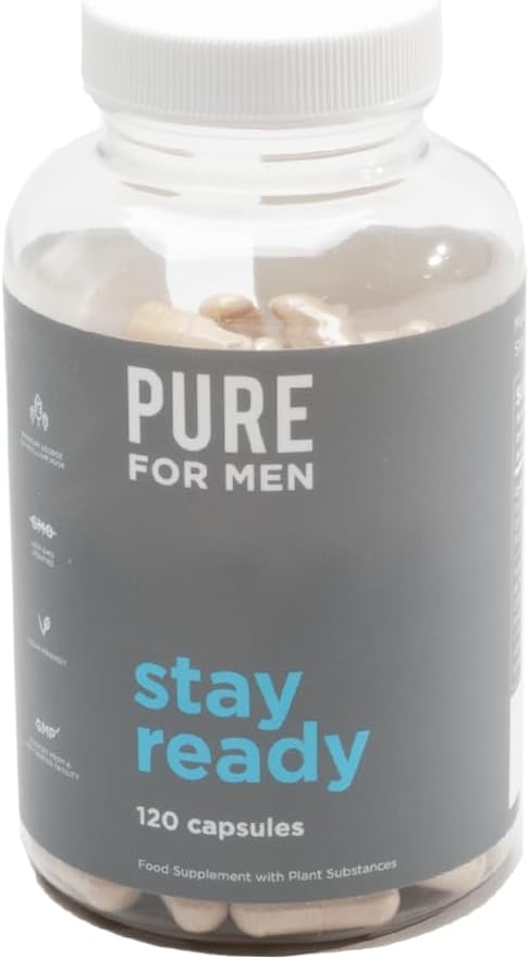 Pure for Men Stay Ready Fiber Capsule 120 Vegan Psyllium Chia Oat Fibre