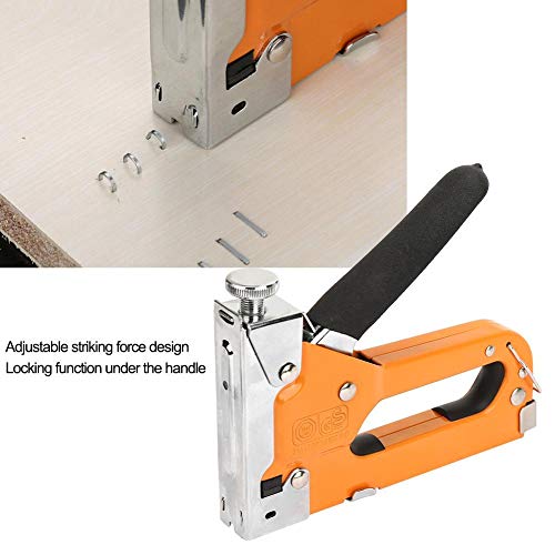Asixx Manual Staple Gun, Hand Operated Nailer Nailing Tool for Decorating Furniture, Flooring, Wall, Windows and Doors, Advertising, Woodworking, etc.