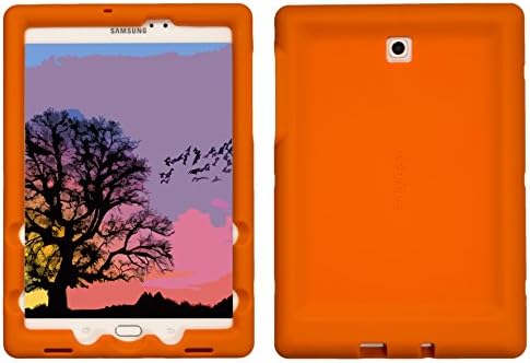 Bobj Rugged Case for Samsung Galaxy Tab S2 8.0, Tab S2 Nook 8 – BobjGear Custom Fit - Patented Venting - Sound Amplification - BobjBounces Kid Friendly (Outrageous Orange)
