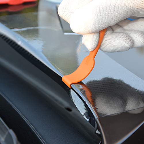 Gomake Upgrade Magnet Vinyl Car Wrapping Micro Squeegee Curves Slot Tint Tool Set - 2 Terminals Shapes - for Installing Vehicle Wraps and Auto Stickers