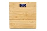 Modern Genuine Bamboo Weighing Body Scale w/400lb capacity Digital Blue Backlight LCD Screen by Wasserstein