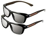ED 2 Pack CINEMA 3D GLASSES For LG 3D TVs – Adult Sized Passive Circular Polarized 3D Glasses