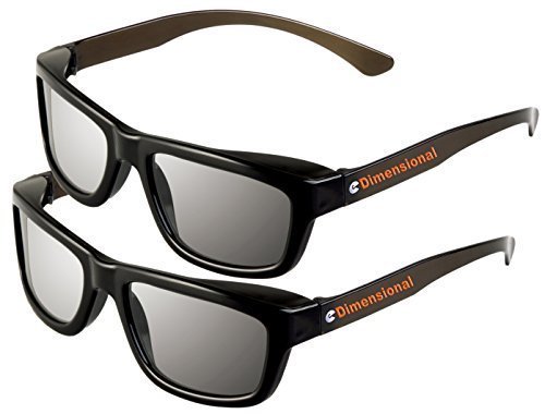 ED 2 Pack CINEMA 3D GLASSES For LG 3D TVs – Adult Sized Passive Circular Polarized 3D Glasses