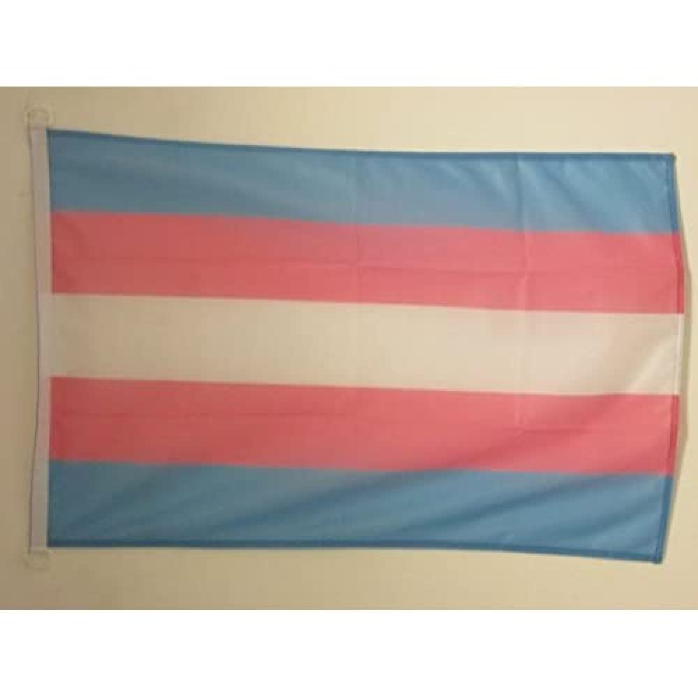 AZ FLAG - Transgender Flag - 2x3 Ft - For Outdoor - Rainbow Banner Knitted Polyester with Two Plastic Rings - Fade Resistant - Vivid Colors - 2' x 3' Feet - 90x60 Cm