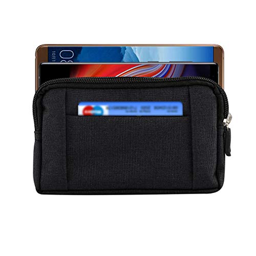 Heren Telefoonhouder voor Riem, Kleine Lopende Buidel, 6.5"/6.3" Horizontaal Telefoonriem Tas Ritssluiting Telefoonhoesje Camping Wandelen Outdoor Heuptas Riem Holster Telefoon Zak met Karabijnhaak - Image 4