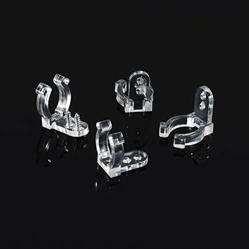 LED Rope Light Clips Holder - Plastic Mounting Clips for Led Light Wall Mount and Bar Mount 100PCS Clips with 200PCS Screws 1/2 inches