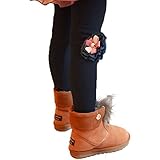 BOBORA Toddler Kid Girls Flower Winter Warm Stretch Pants Skinny Leggings