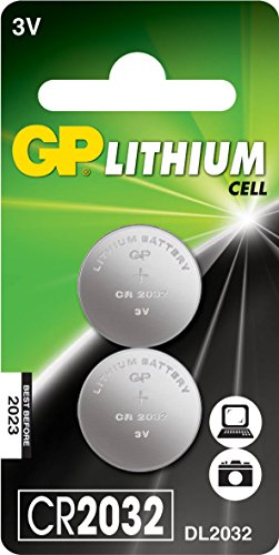 GP CR2032 3V Lithium Button Cell Battery (2/pack)