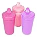 Re-play Recycled, Made in USA, 3pk No Spill Cups, Bright Pink, Blush, Purplev(Princess)