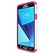 MicroP Galaxy J7 V Case, Galaxy J7 2017 / J7 Sky Pro / J7 Perx / J7Prime/Galaxy Halo Case, Hybrid Dual Layer Silicone Plastic Armor Defender Case for Samsung Galaxy J7V 2017 (Armor Pink Anchor)