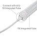 T5 T8 Connecting Wire Extension Cord, 4FT, Double End 3 Pin Lamp Linkable Wire for Integrated LED Tube Ceiling Light Strip to Strip Connecting (4FT, 4 Pack)