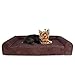 KOPEKS Deluxe Orthopedic Memory Foam Sofa Lounge Dog Bed, Small, Brown