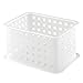 InterDesign Closet Storage Organizer Basket for Scarves, Socks, Belts, Clutch Purses - Frost