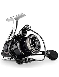 KastKing Megatron Carrete giratorio, gran carrete de pesca de agua salada, marco de aluminio rígido 7 + 1 doble capa de acero inoxidable BB, más de 30 lb Arrastre de carbono, bobina y mango de aluminio CNC.