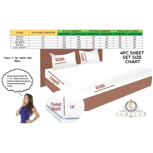 4 PC Microfiber and Bamboo Sheet Set Bamboo Bedding Sheets