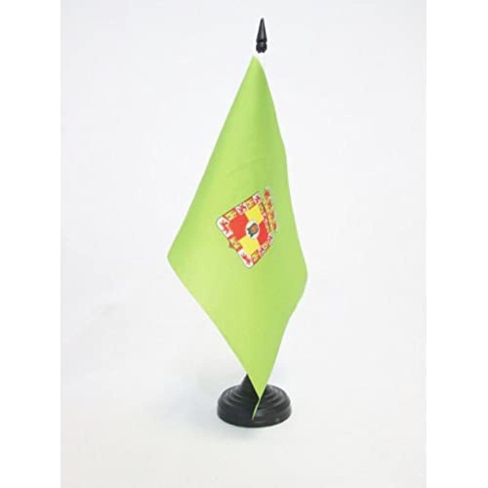AZ FLAG Province of Jaén Table Flag 5'' x 8'' - Jaen Office Decoration 100% Polyester 21 x 14 cm - Mini Desk Flag with Pole and Black Plastic Base