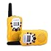 FLOUREON Two Pack 22 Channel Walkie Talkies for Kids Children Two Way Radio 3000M (MAX 5000M Open Field) UHF Long Range Handheld Yellow