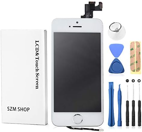 Amazon Szm Iphone5s フロントパネルセット Led スクリーン 液晶パネル フロントカメラ スピーカー ホームボタン付き 修理交換用 5s白 修理パーツ 通販