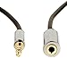 Amazon Basics 3.5mm Male to Female Jack Stereo Audio Extension Cable - 12-Feet (3.66 Meters), 10-Pack