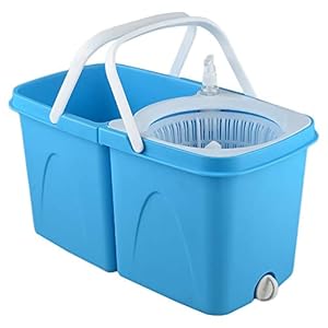 WOTRA Smart Twin Bucket Spin Mop with 2 Refills and 1 Liquid Dispenser