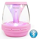 MOUSAI® VS18 Portable Wireless Bluetooth Speaker Super Bass Build-in FM Radio,AUX,MIC,TF Card Slot(Pink)