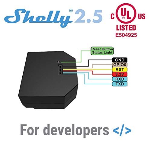 Shelly 2.5 Double Relay Switch and Roller Shutter WiFi Open Source Wireless Home Automation Dual Power Metering iOS… - Image 2