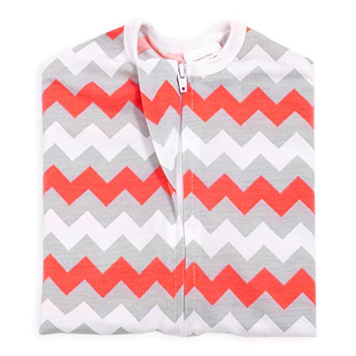 Chevron Coral Swaddle Transition Zipadee-Zip, Small 4-8 Months (12-19 lbs, 25-29 inches) - Thumbnail 2