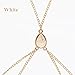 Biki Wave Body Chain Bikini Jewelry Belly Chains Beach Wear (Silvery)