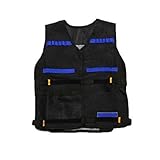 OULII Tactical Vest Adjustable for Nerf N-Strike Elite Battle Game Valentine's Day gifts for men (Black)