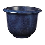 Round Moonstone Planter, Blue, 12-Inch