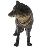 Homyl Realistic PVC Wildlife/Zoo Animal Model Figurine Action Figures Playset Kids Educational Toy Collectibles –Black Wolf