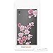 kwmobile Clear Case Compatible with Sony Xperia XA1 Ultra - Phone Case Soft TPU Cover - Cherry Blossom Branch Dark Pink/Pink/Transparent