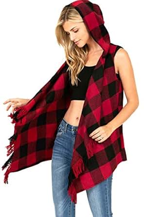 Denim vest with hood for women clothes women