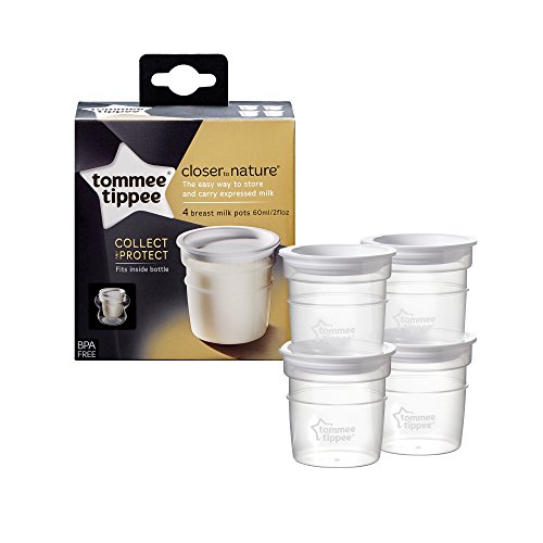 Closer To Nature Milk Storage Pots x 4 by Tommee Tippee