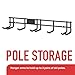 Racor - PS-3R - Ski and Pole Rack - Holds 3 Ski Pairs - Wall Mounted